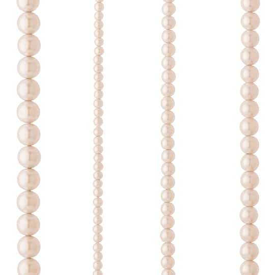 12 Pack: Light Pink Glass Pearl Round Beads by Bead Landing™